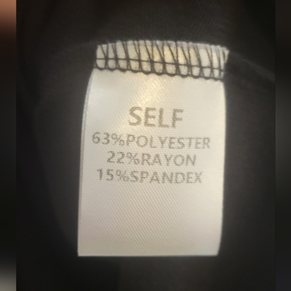 Cotton Blue NWOT Solid Black Babydoll Top Large - Picture 6 of 8